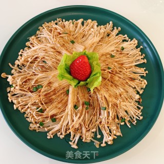 葱香孜然金针菇的做法