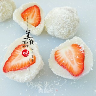 草莓糯米糍的做法