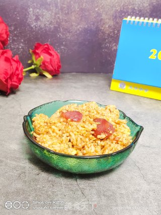 鸡蛋香肠炒饭的做法