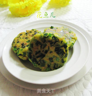 香干韭菜贴饼子的做法