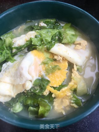 “快手汤”生菜煎蛋汤的做法