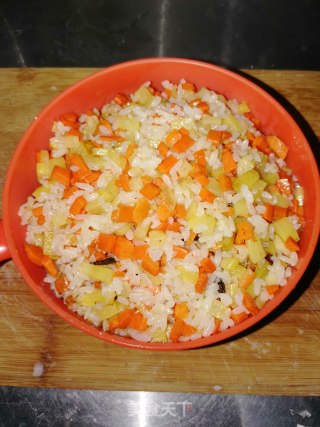 杂蔬炒饭的做法