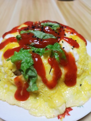 流心蛋包饭的做法