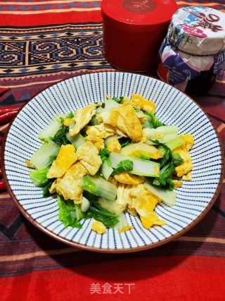 小白菜炒鸡蛋的做法