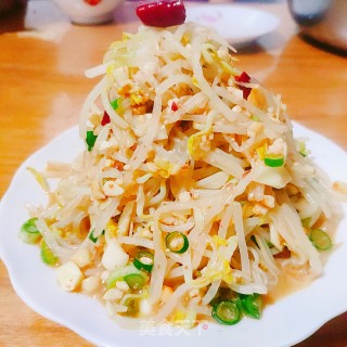 香辣凉拌豆芽的做法