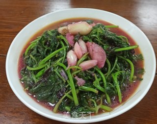 蒜炒红苋菜的做法