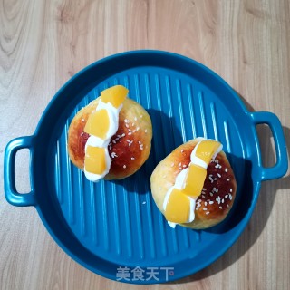 黄桃奶油面包的做法