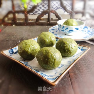 艾草青团的做法