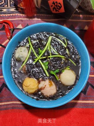 紫菜综合丸子香菜汤的做法