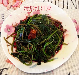 清炒红汗菜（春季必吃）的做法