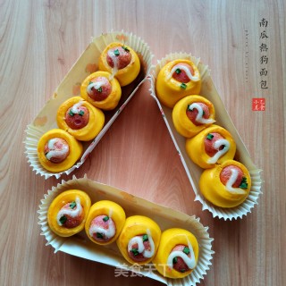 南瓜热狗面包的做法