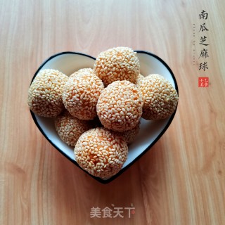 南瓜芝麻球的做法