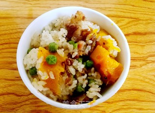 腊肠南瓜饭的做法