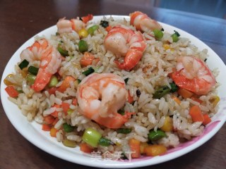 虾仁炒饭的做法