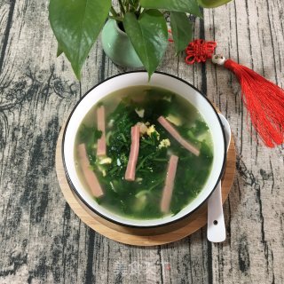 荠菜火腿蛋花汤的做法