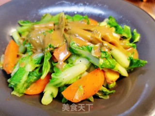 芝麻酱小白菜的做法