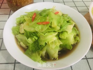 白灼甘蓝的做法