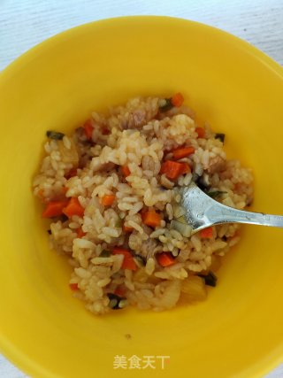 菠萝闷饭的做法