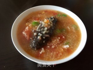 小米蕃茄海参粥的做法