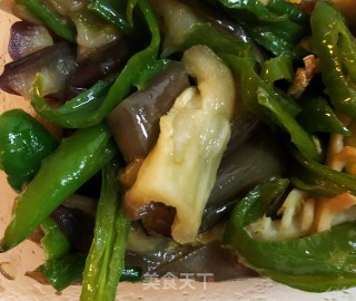 青椒紫茄的做法