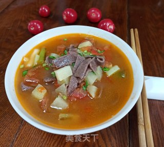 番茄土豆手擀汤面的做法