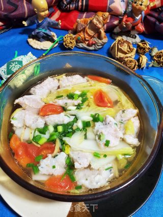 白菜鱼滑汤的做法