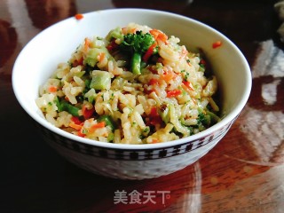 让你欲罢不能的♥蔬菜炒饭的做法