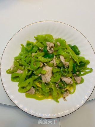 羊角椒炒肉片的做法