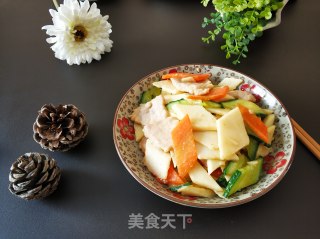 山药炒肉片的做法