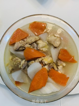 山药胡萝卜鸡汤的做法