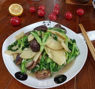 春笋香菇烧小青菜的做法