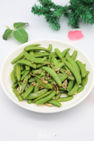肉丝炒甜豆的做法
