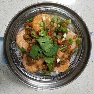 蒜蓉粉丝娃娃菜蒸虾的做法