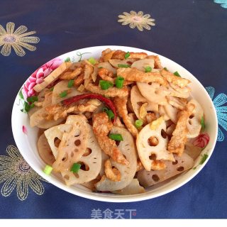 藕片炒肉丝的做法