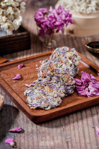 香煎槐花饼的做法