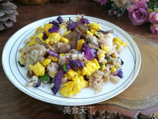 海参紫甘蓝蛋炒饭的做法