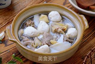 鱼丸笋片鸡汤的做法