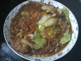 包菜炖粉条的做法