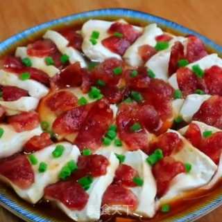 腊肠蒸豆腐的做法