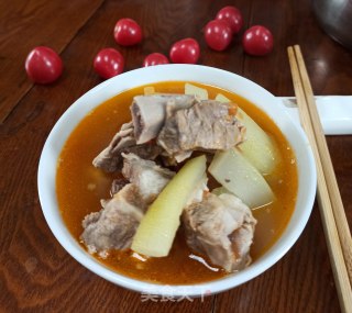 小排西红柿瓠子汤的做法