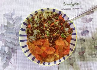 番茄鸡腿炒饭的做法