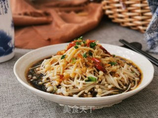 酸辣金针菇的做法