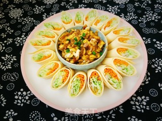 酱香干豆腐蔬菜卷的做法