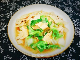 白菜炒干豆腐的做法