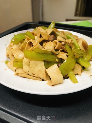 尖椒干豆腐的做法