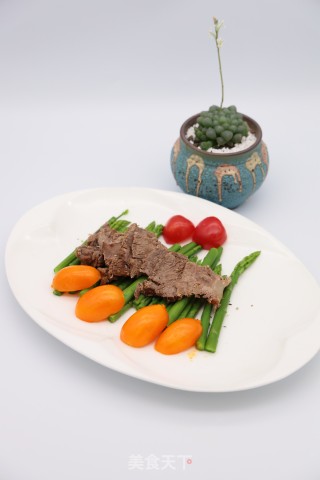 芦笋牛肉拼盘的做法