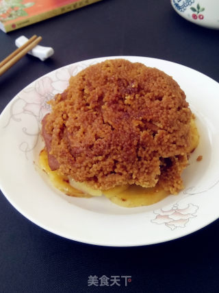 小米蒸里脊肉的做法
