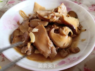 松茸炒肉的做法