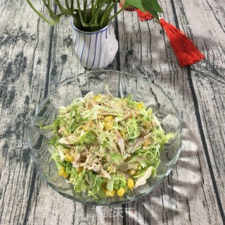 鸡胸肉玉米苦苣沙拉