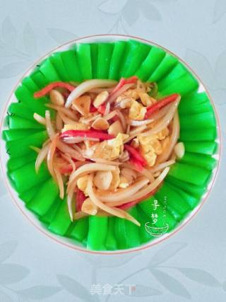 丝瓜拌蛋的做法